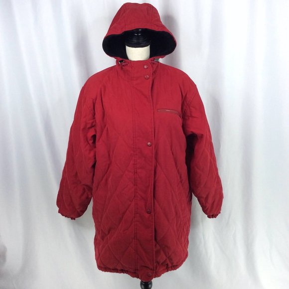 Woolrich Parka Jacket Womens Size Medium Quilted Mid Length Trench Coat - Picture 1 of 13